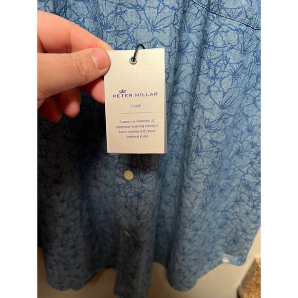 Peter Millar Seaside Short Sleeve Shirt - NWT - XL - Picture 3 of 4